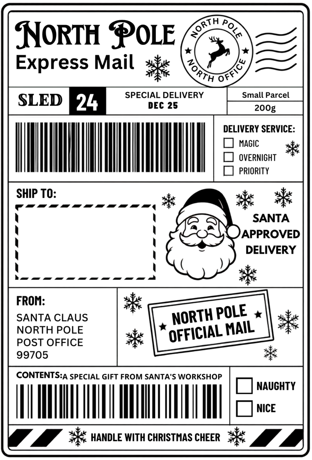 Santa gift labels