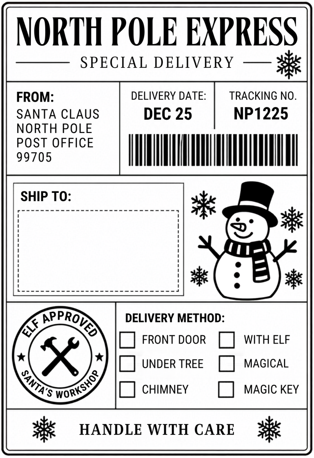 Santa gift labels