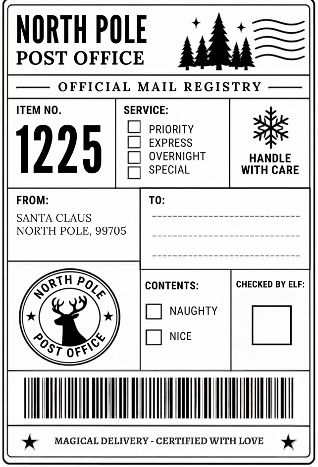 Santa gift labels