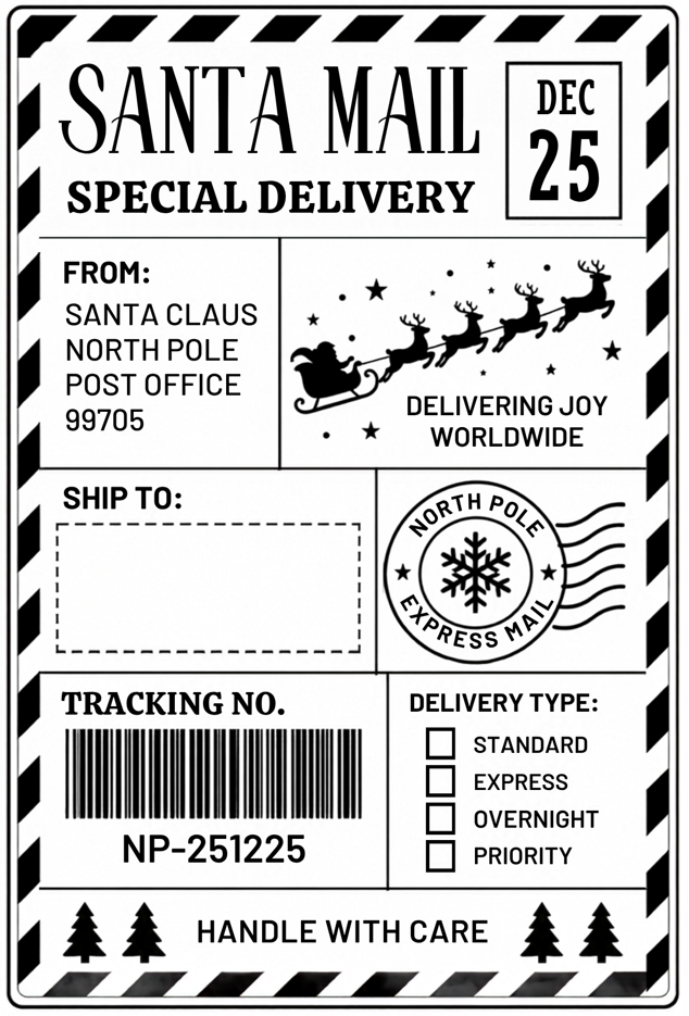 Santa gift labels