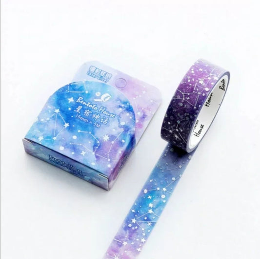 Constellation laser silver washi tape